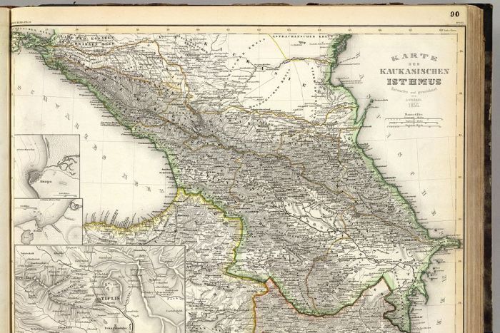 A map of the Caucasian isthmus from 1852. (PUBLIC DOMAIN)